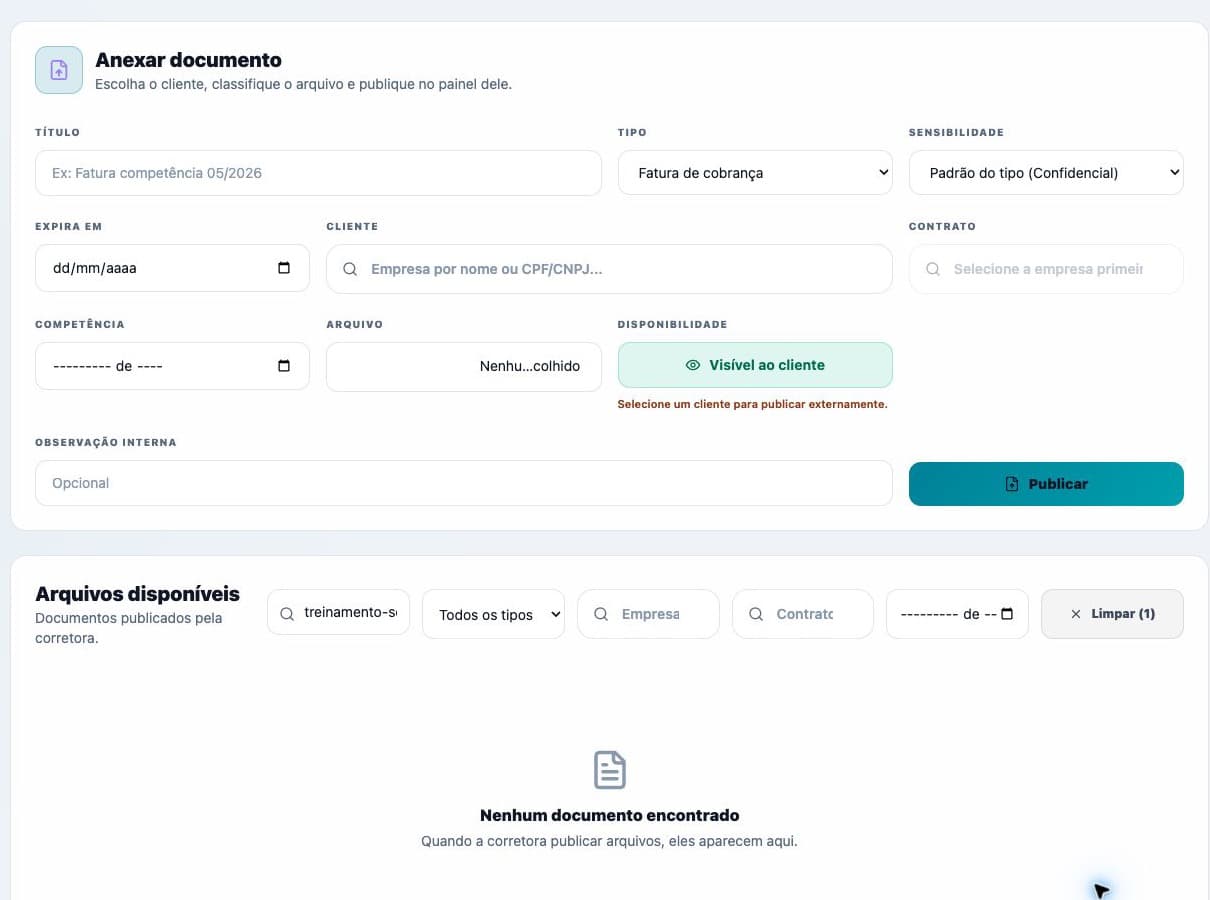 Captura relacionada à rota /documents/configuracao